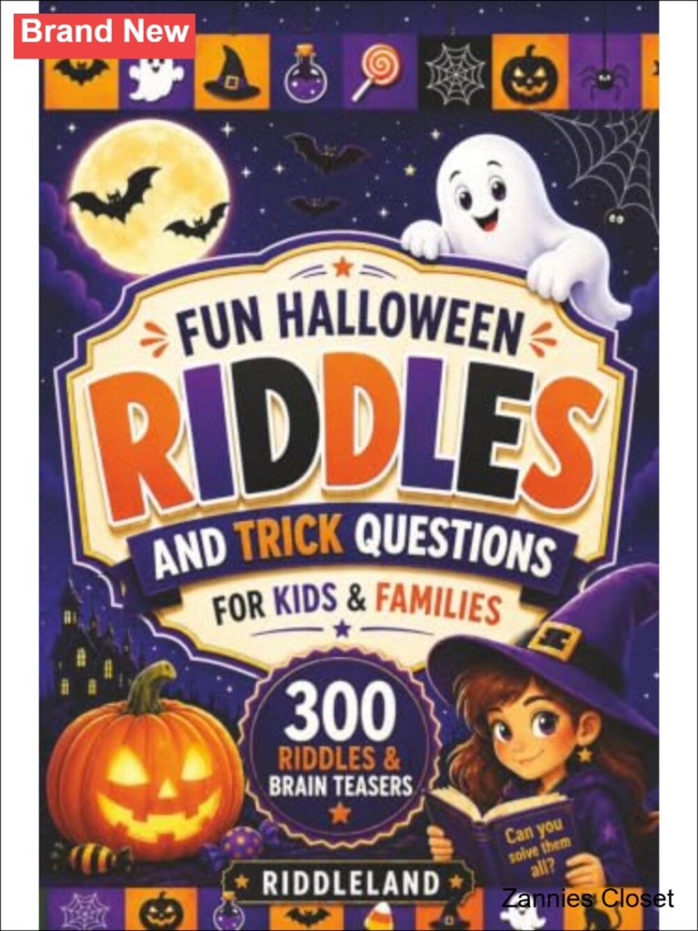👻 Halloween Riddles & Trick Questions Book for Kids & Family Paperback
